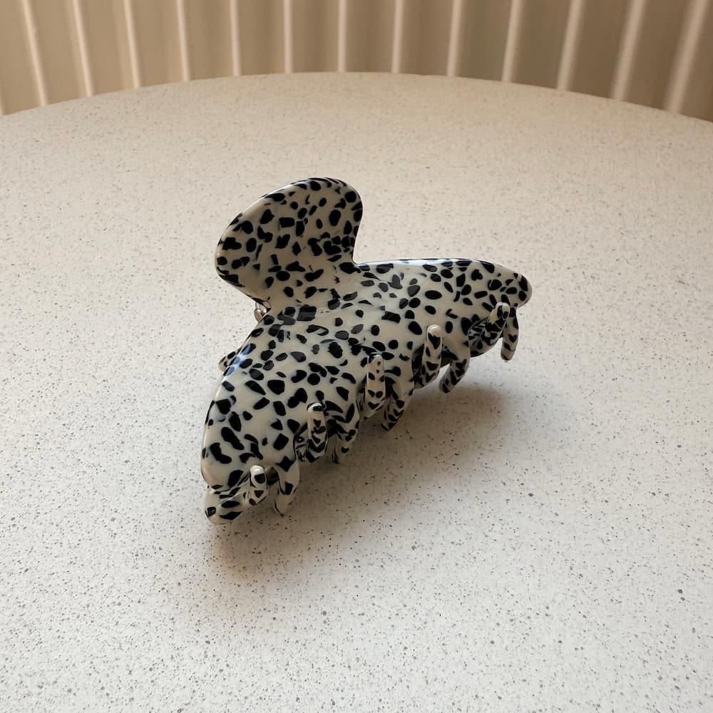 Freya Haarklammer schwarz weiss gepunktet